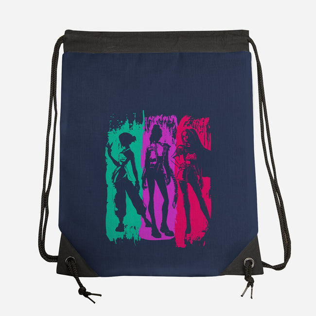 Demon Hunters Brushstrokes-None-Drawstring-Bag-DrMonekers