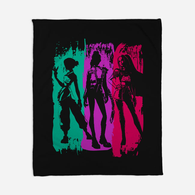 Demon Hunters Brushstrokes-None-Fleece-Blanket-DrMonekers