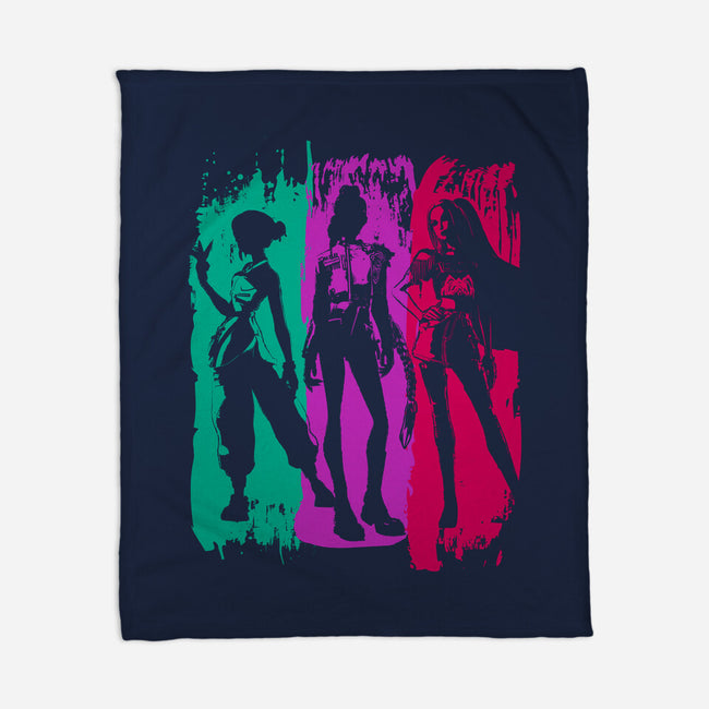 Demon Hunters Brushstrokes-None-Fleece-Blanket-DrMonekers
