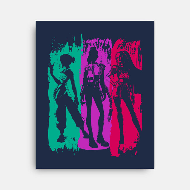 Demon Hunters Brushstrokes-None-Stretched-Canvas-DrMonekers