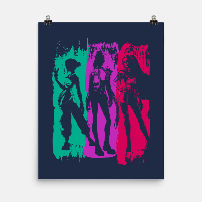 Demon Hunters Brushstrokes-None-Matte-Poster-DrMonekers
