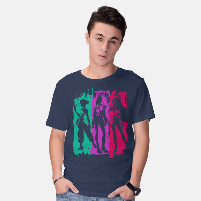 Demon Hunters Brushstrokes-Mens-Basic-Tee-DrMonekers