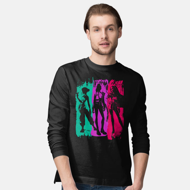 Demon Hunters Brushstrokes-Mens-Long Sleeved-Tee-DrMonekers