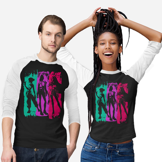 Demon Hunters Brushstrokes-Unisex-Baseball-Tee-DrMonekers