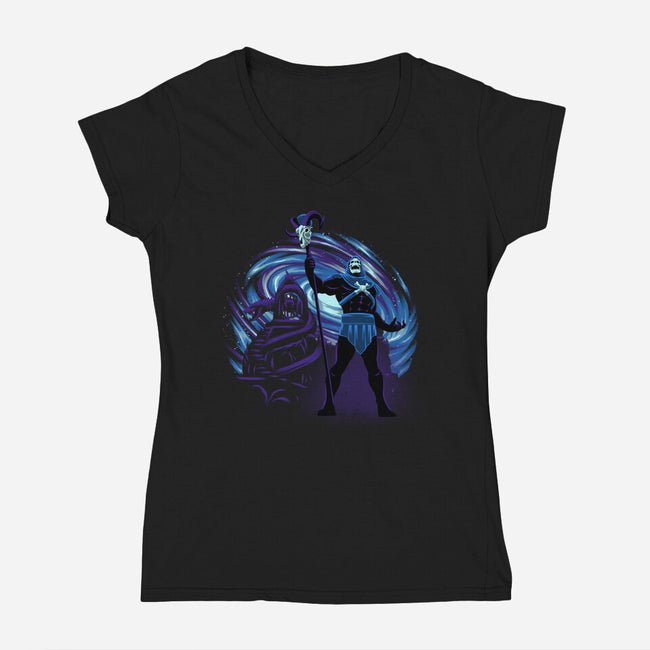 Evil Overlord-Womens-V-Neck-Tee-rmatix