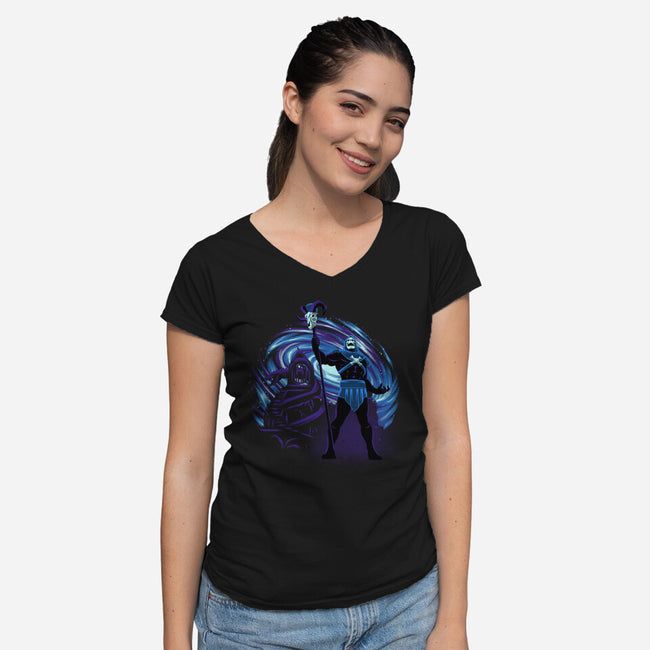 Evil Overlord-Womens-V-Neck-Tee-rmatix