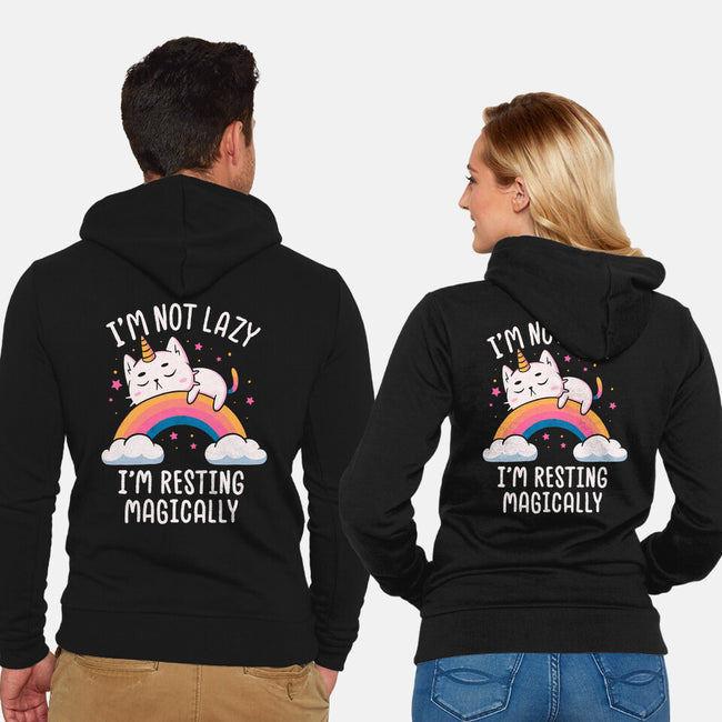 Resting Magically-Unisex-Zip-Up-Sweatshirt-koalastudio