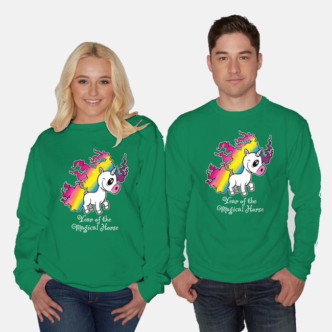 Year Of The Magical Horse-Unisex-Crew Neck-Sweatshirt-imisko