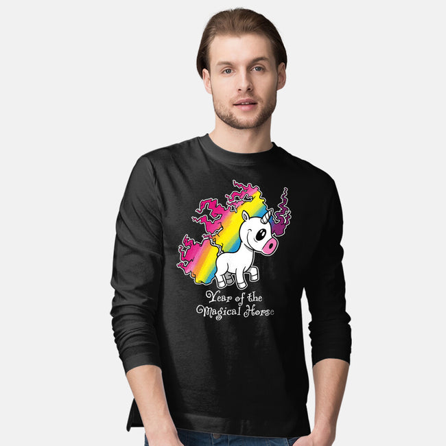 Year Of The Magical Horse-Mens-Long Sleeved-Tee-imisko
