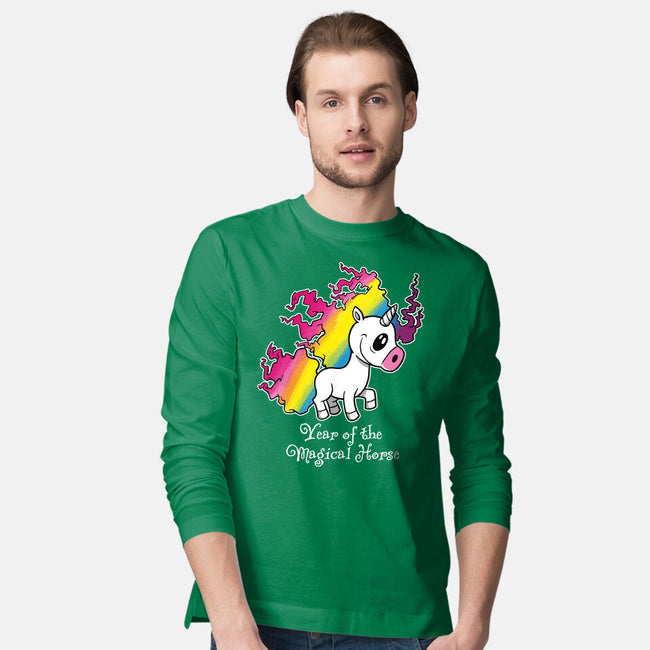 Year Of The Magical Horse-Mens-Long Sleeved-Tee-imisko