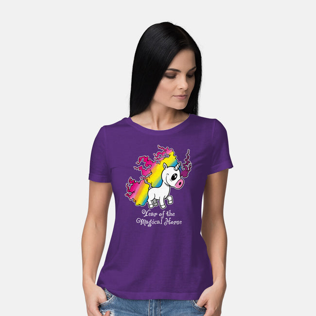Year Of The Magical Horse-Womens-Basic-Tee-imisko