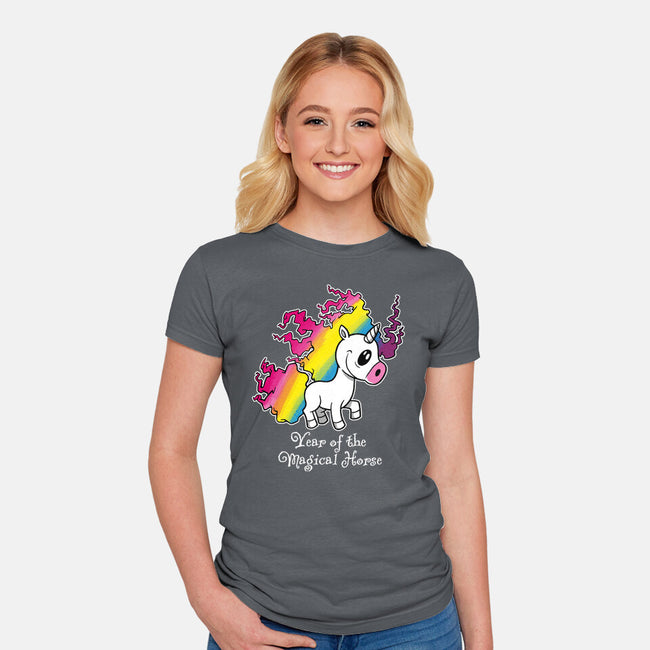 Year Of The Magical Horse-Womens-Fitted-Tee-imisko