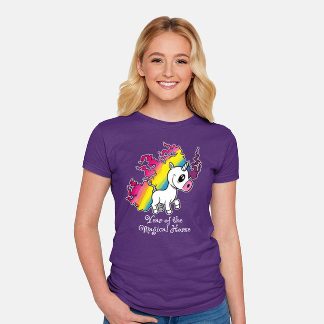 Year Of The Magical Horse-Womens-Fitted-Tee-imisko