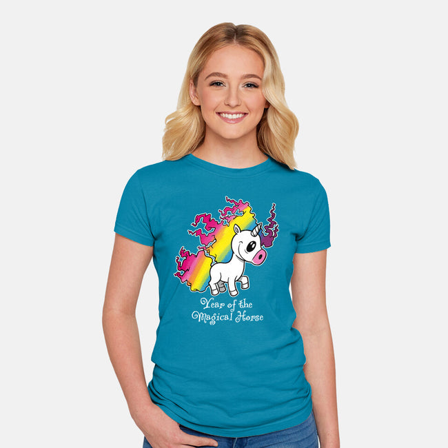 Year Of The Magical Horse-Womens-Fitted-Tee-imisko