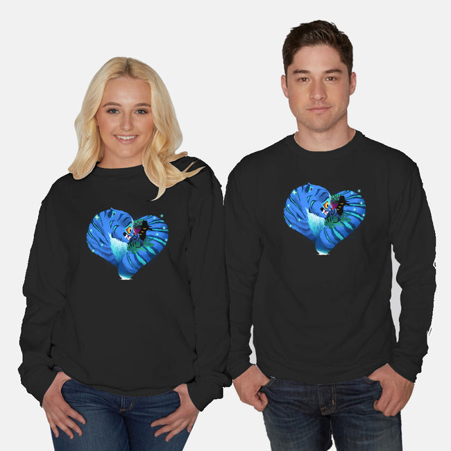 Derpy Heart-Unisex-Crew Neck-Sweatshirt-dandingeroz