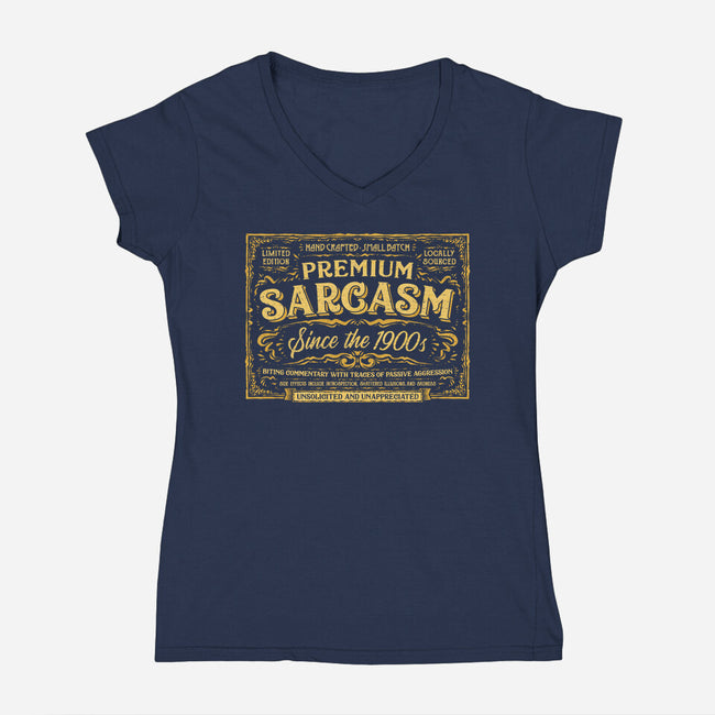 Premium Sarcasm-Womens-V-Neck-Tee-kg07