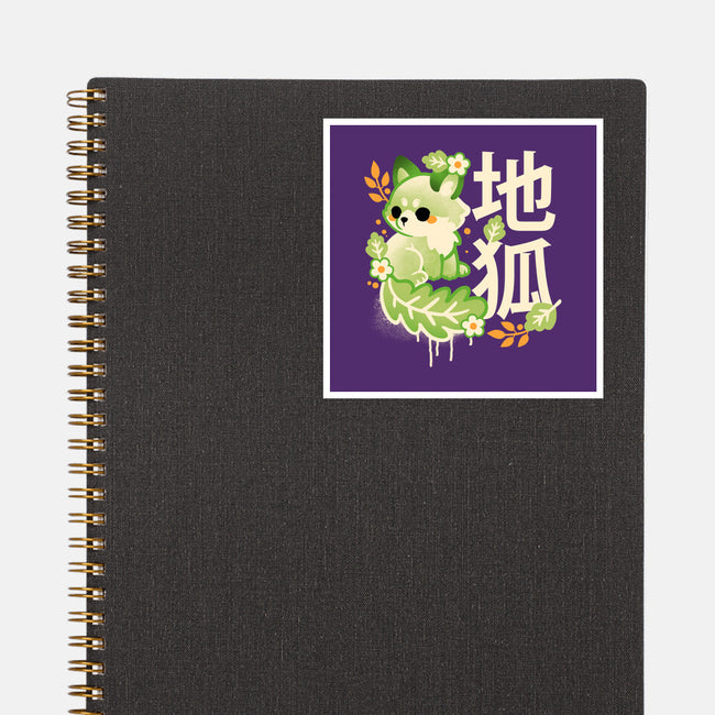 Earth Kitsune-None-Glossy-Sticker-NemiMakeit