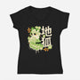 Earth Kitsune-Womens-V-Neck-Tee-NemiMakeit