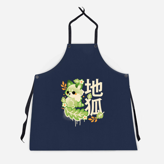 Earth Kitsune-Unisex-Kitchen-Apron-NemiMakeit
