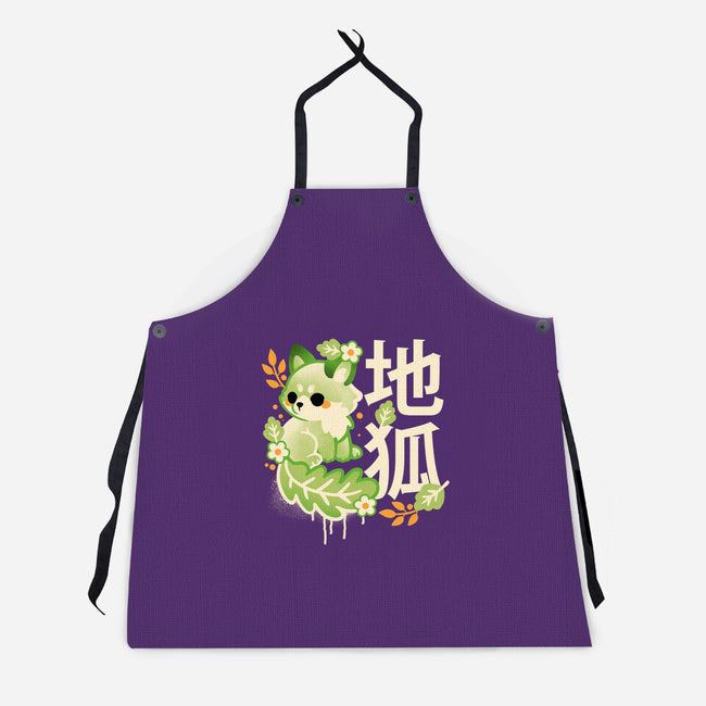 Earth Kitsune-Unisex-Kitchen-Apron-NemiMakeit