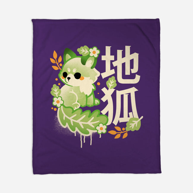 Earth Kitsune-None-Fleece-Blanket-NemiMakeit