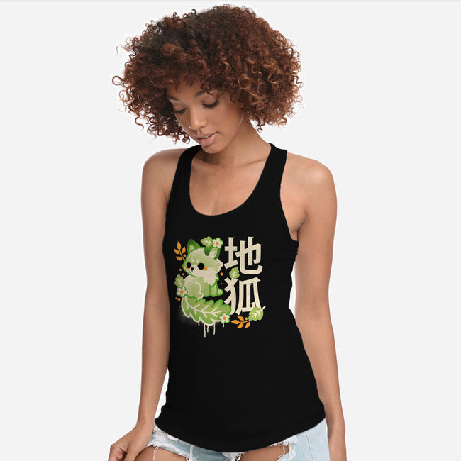 Earth Kitsune-Womens-Racerback-Tank-NemiMakeit