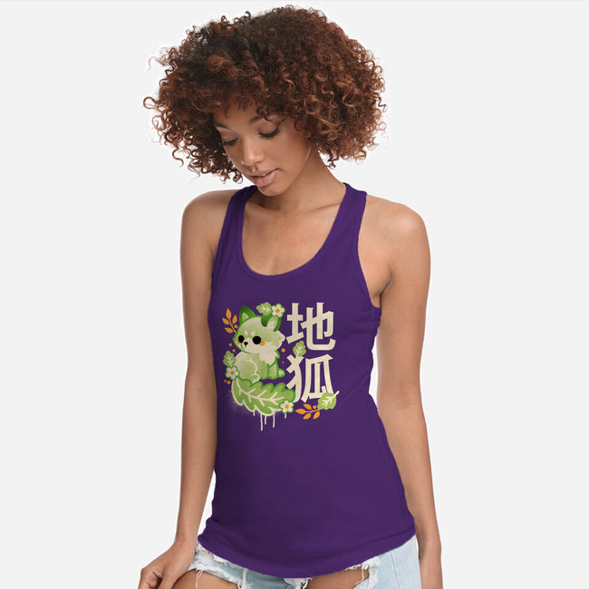 Earth Kitsune-Womens-Racerback-Tank-NemiMakeit