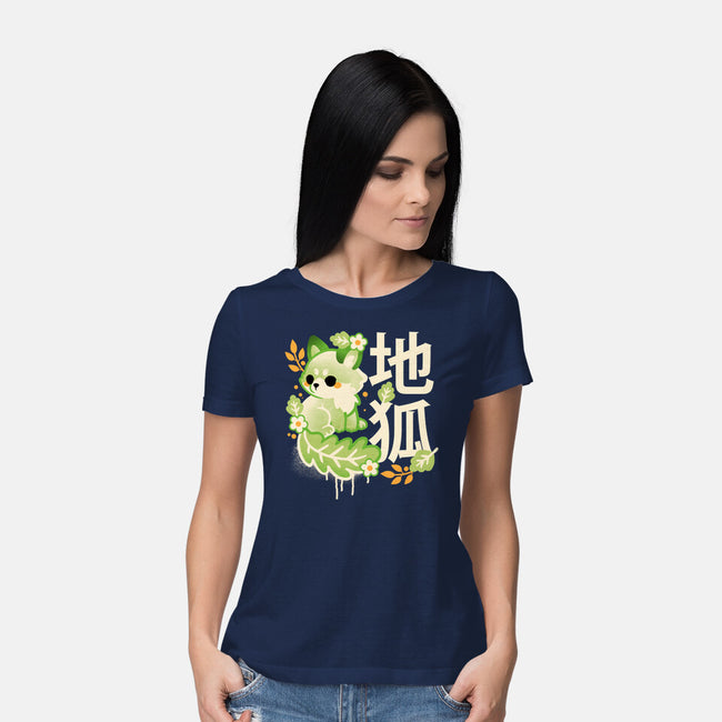 Earth Kitsune-Womens-Basic-Tee-NemiMakeit