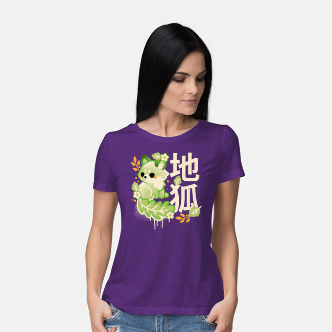 Earth Kitsune-Womens-Basic-Tee-NemiMakeit