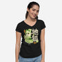 Earth Kitsune-Womens-V-Neck-Tee-NemiMakeit