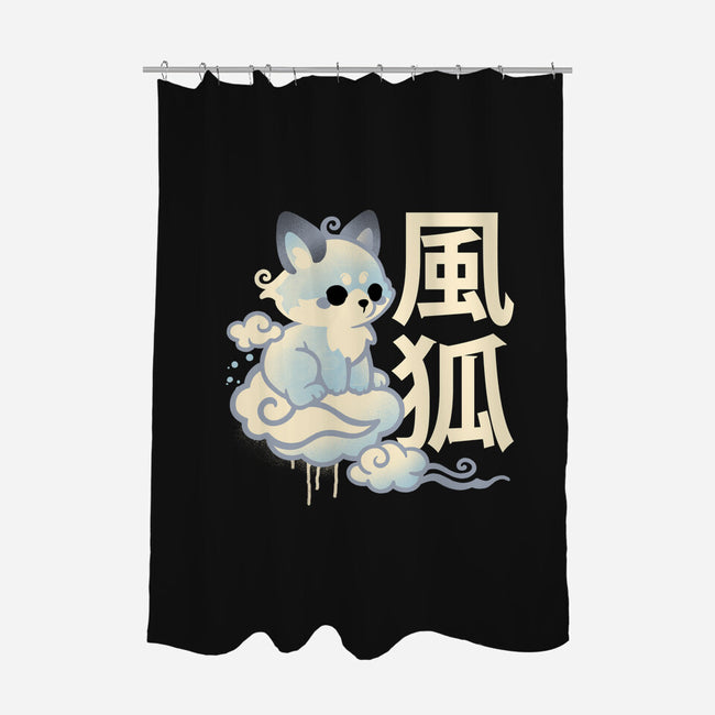 Air Kitsune-None-Polyester-Shower Curtain-NemiMakeit