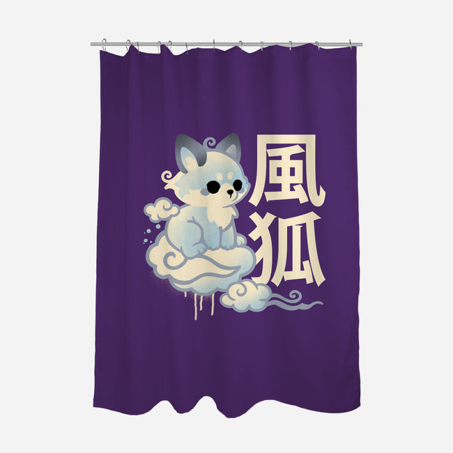Air Kitsune-None-Polyester-Shower Curtain-NemiMakeit