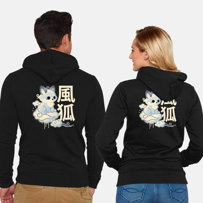Air Kitsune-Unisex-Zip-Up-Sweatshirt-NemiMakeit