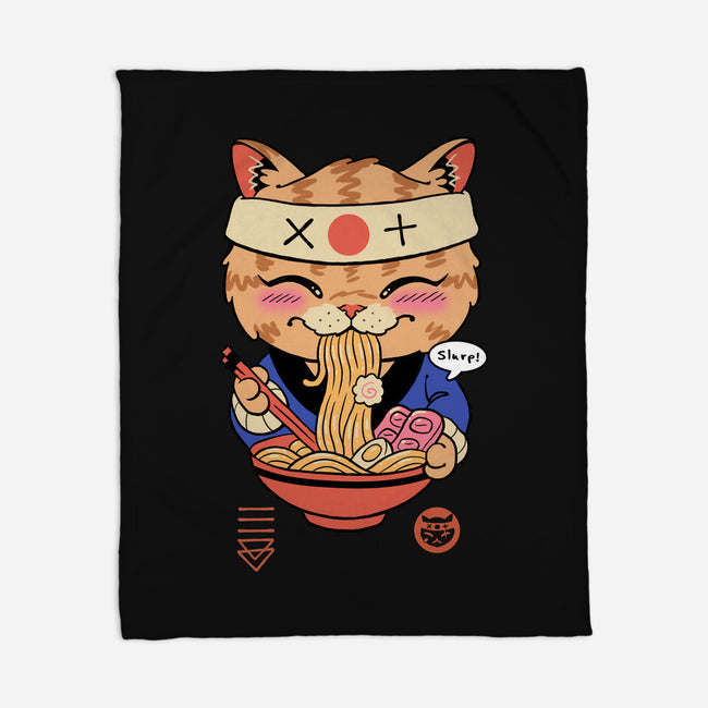 Slurp Meowster-None-Fleece-Blanket-vp021