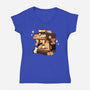 Coffee And Cats Espresso Lover-Womens-V-Neck-Tee-tobefonseca
