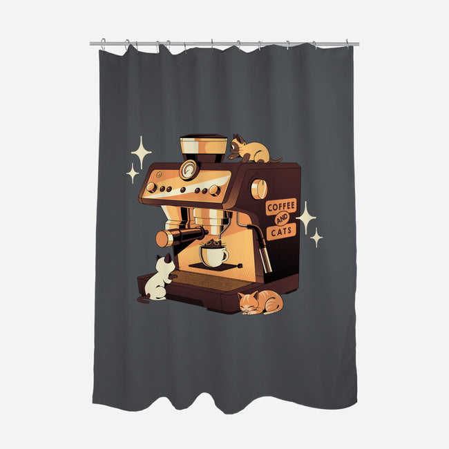 Coffee And Cats Espresso Lover-None-Polyester-Shower Curtain-tobefonseca