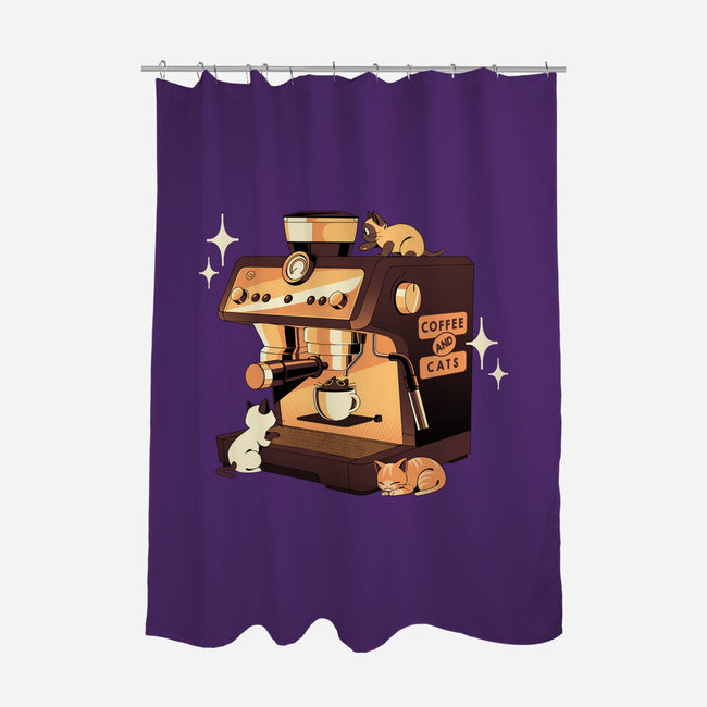 Coffee And Cats Espresso Lover-None-Polyester-Shower Curtain-tobefonseca