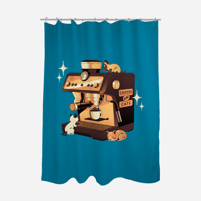 Coffee And Cats Espresso Lover-None-Polyester-Shower Curtain-tobefonseca