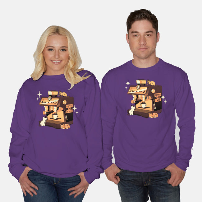 Coffee And Cats Espresso Lover-Unisex-Crew Neck-Sweatshirt-tobefonseca