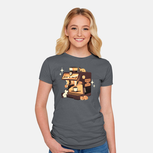 Coffee And Cats Espresso Lover-Womens-Fitted-Tee-tobefonseca