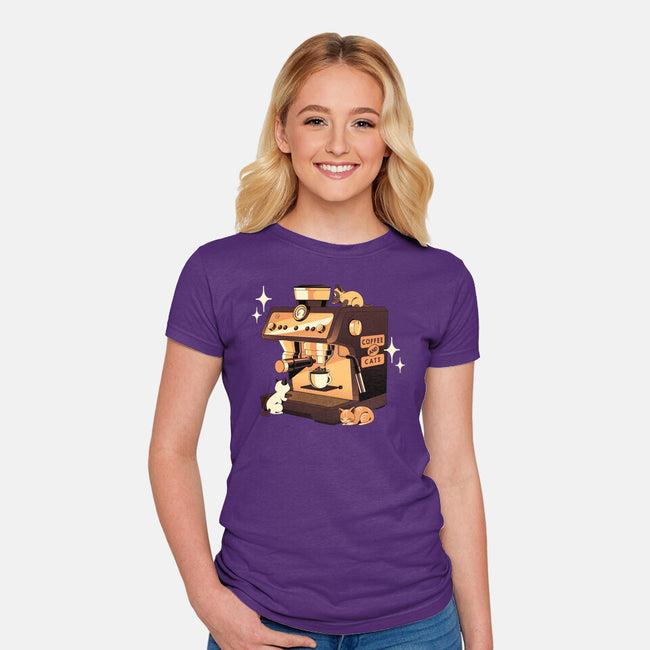 Coffee And Cats Espresso Lover-Womens-Fitted-Tee-tobefonseca