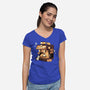 Coffee And Cats Espresso Lover-Womens-V-Neck-Tee-tobefonseca