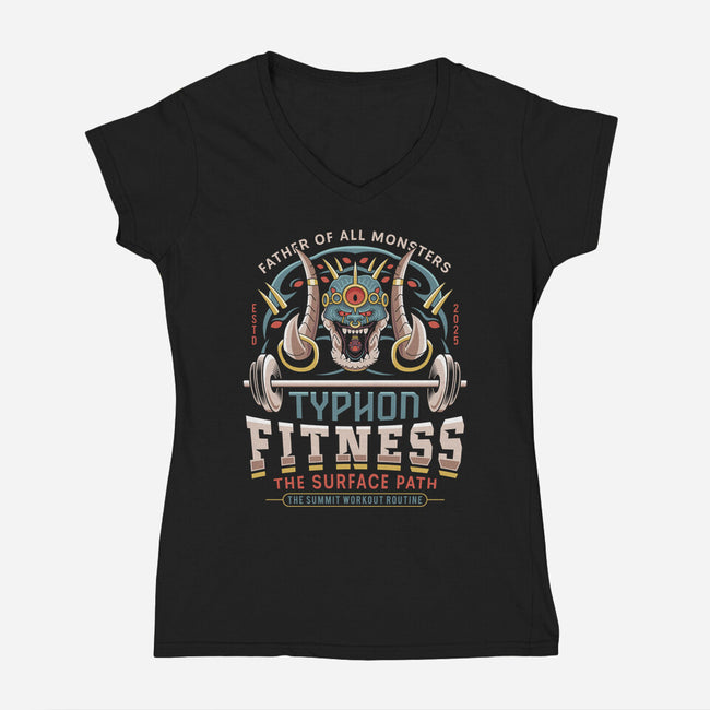 Father Of All Monsters Fitness Emblem-Womens-V-Neck-Tee-LAGELANTEE