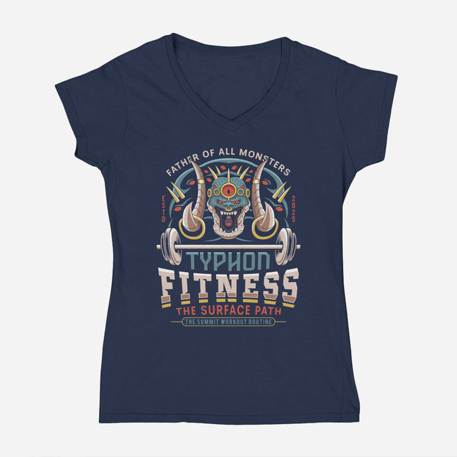 Father Of All Monsters Fitness Emblem-Womens-V-Neck-Tee-LAGELANTEE