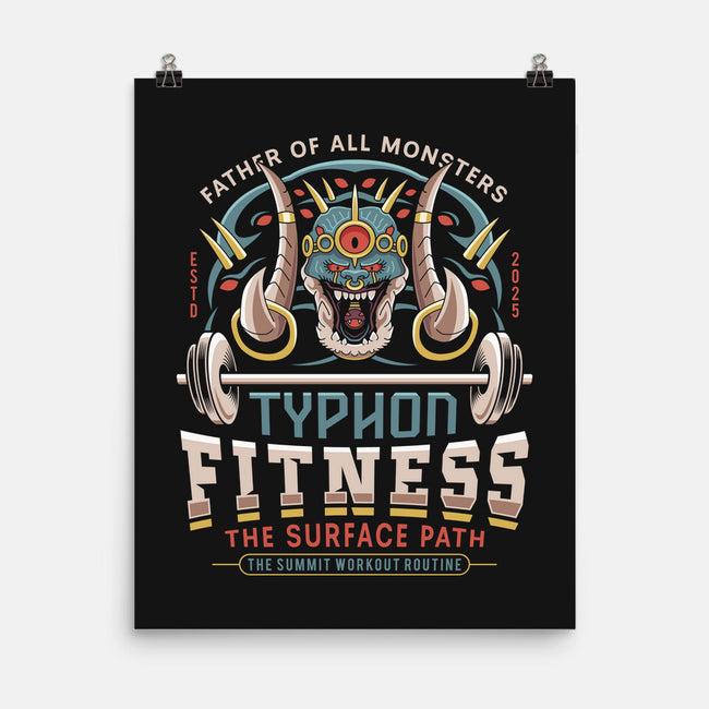 Father Of All Monsters Fitness Emblem-None-Matte-Poster-LAGELANTEE