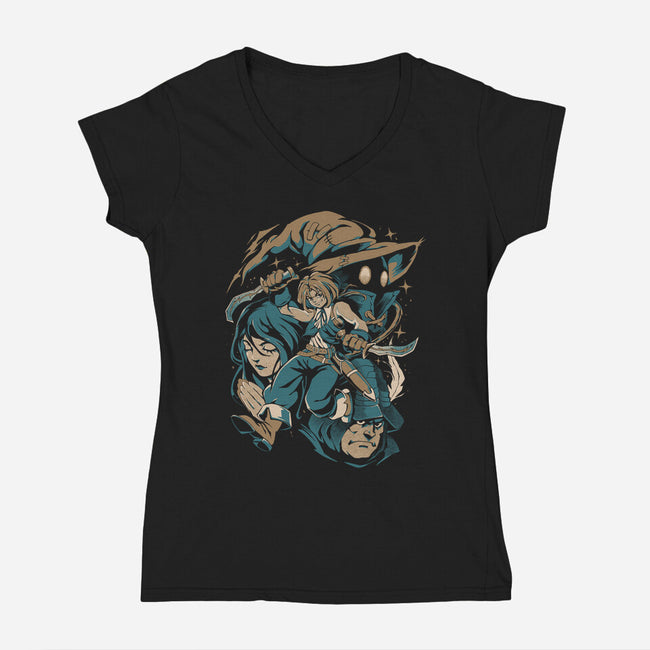 Thief From Earth-Womens-V-Neck-Tee-ilustrata