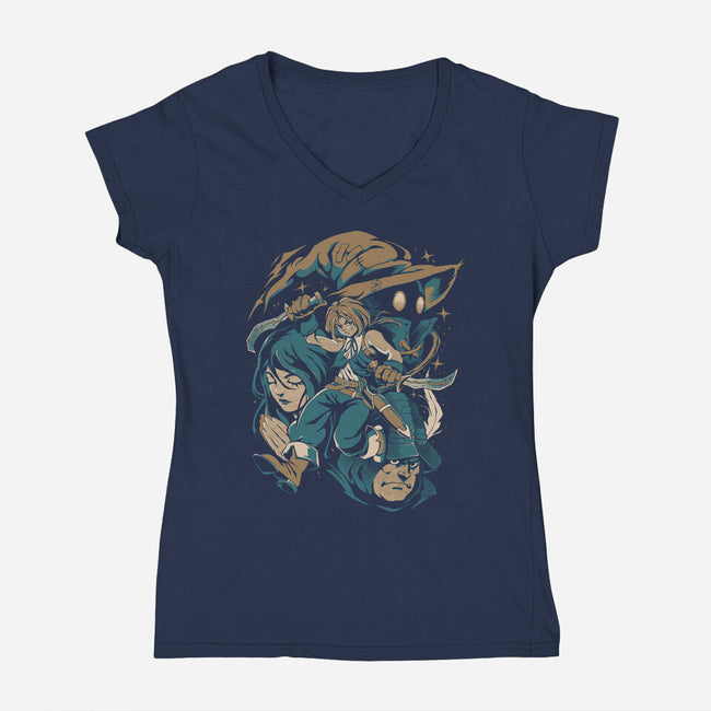 Thief From Earth-Womens-V-Neck-Tee-ilustrata