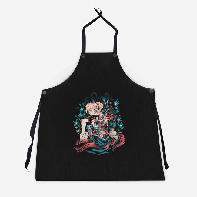 Samurai Of Time-Unisex-Kitchen-Apron-Estudio Horta