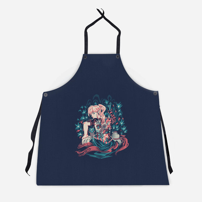 Samurai Of Time-Unisex-Kitchen-Apron-Estudio Horta