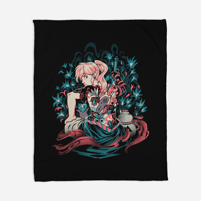 Samurai Of Time-None-Fleece-Blanket-Estudio Horta